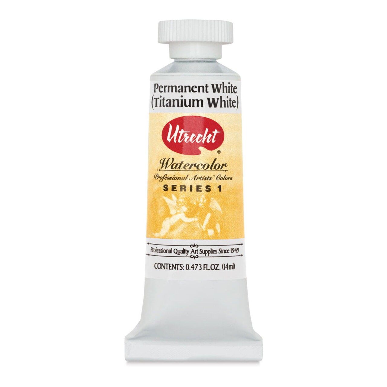 Utrecht Artists' Watercolor Paint - Permanent White, 14 ml tube